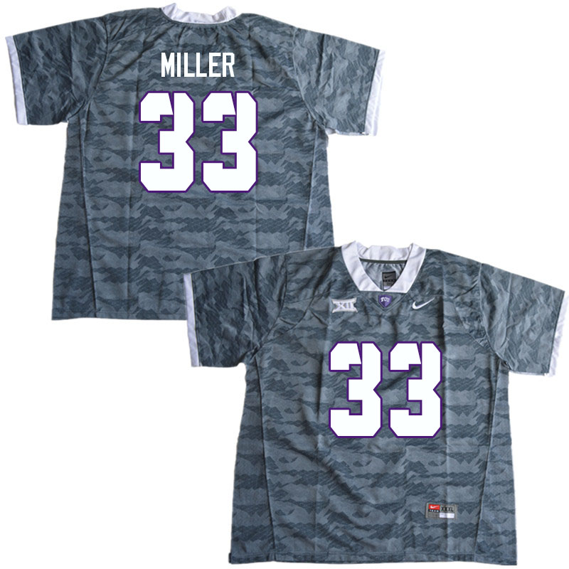 Men #33 Kendre Miller TCU Horned Frogs College Football Jerseys Sale-Gray - Click Image to Close